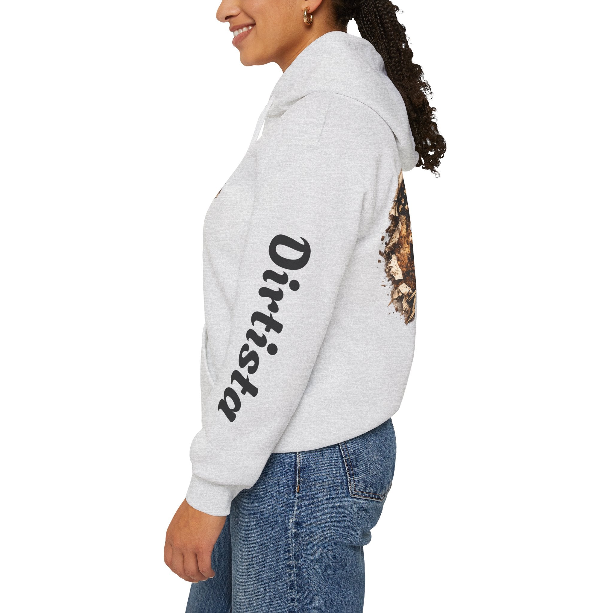 Dirtista Racing Hoodie — American Flag Off-Road Graphic Hooded Sweatshirt