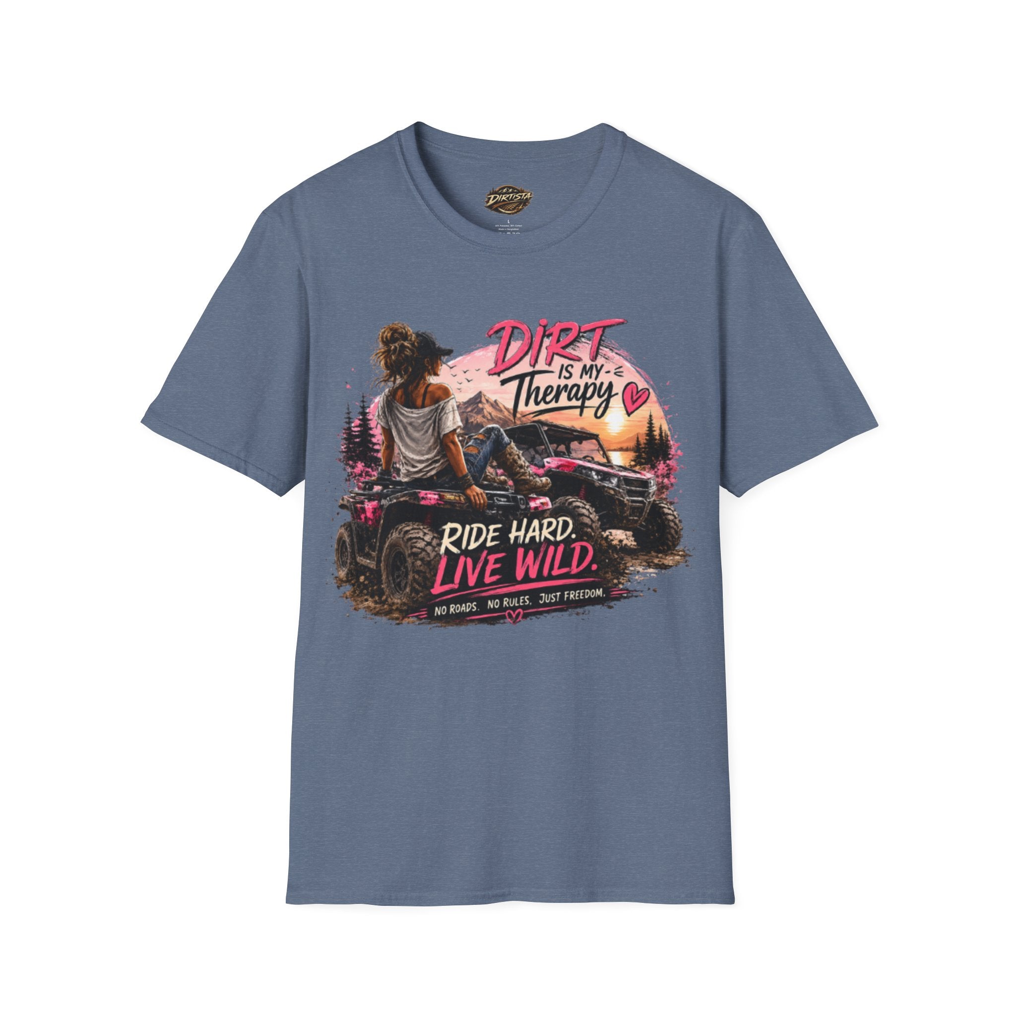 Dirt Is My Therapy T-Shirt — 'Ride Hard, Live Wild' Off-Road Adventure Tee