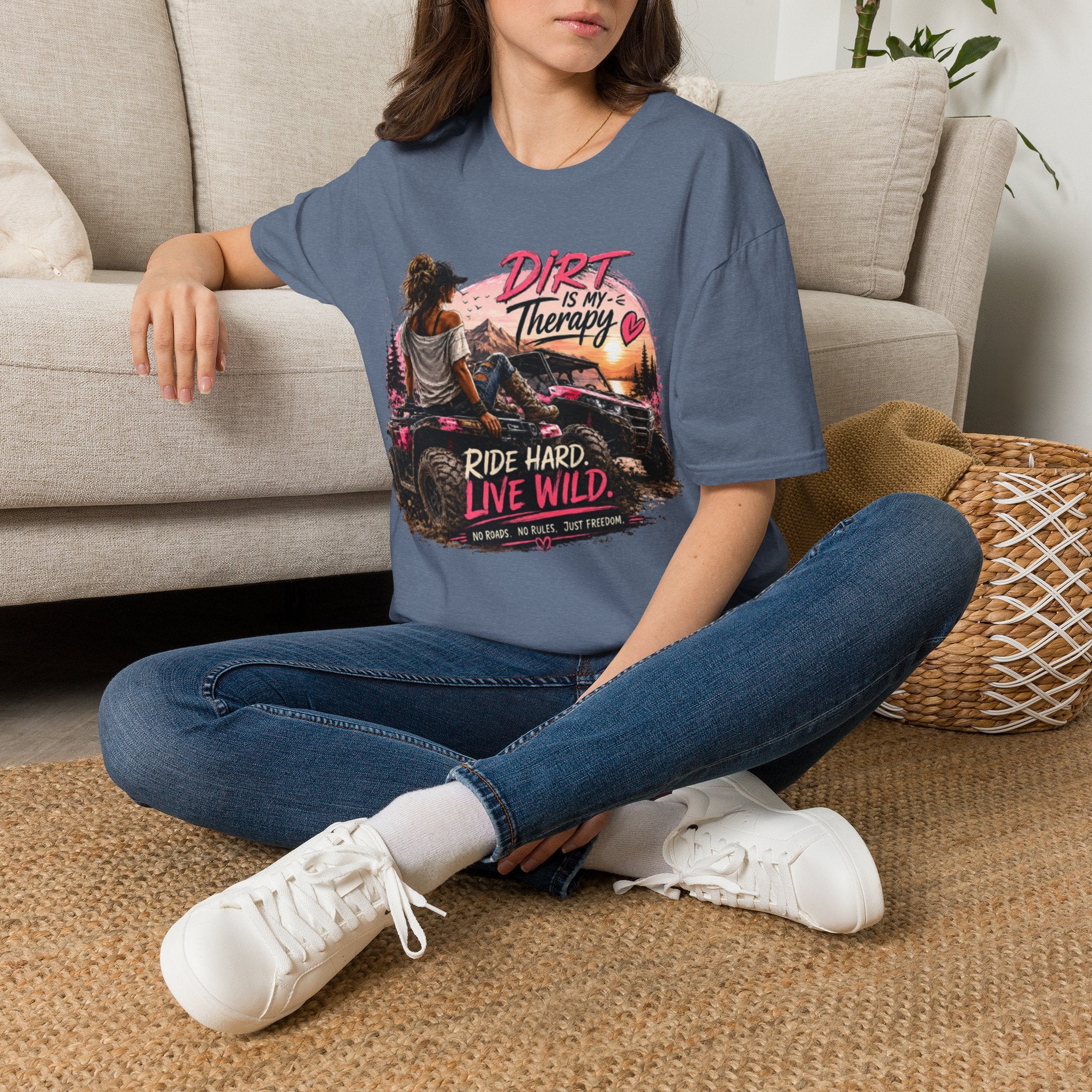 Dirt Is My Therapy T-Shirt — 'Ride Hard, Live Wild' Off-Road Adventure Tee