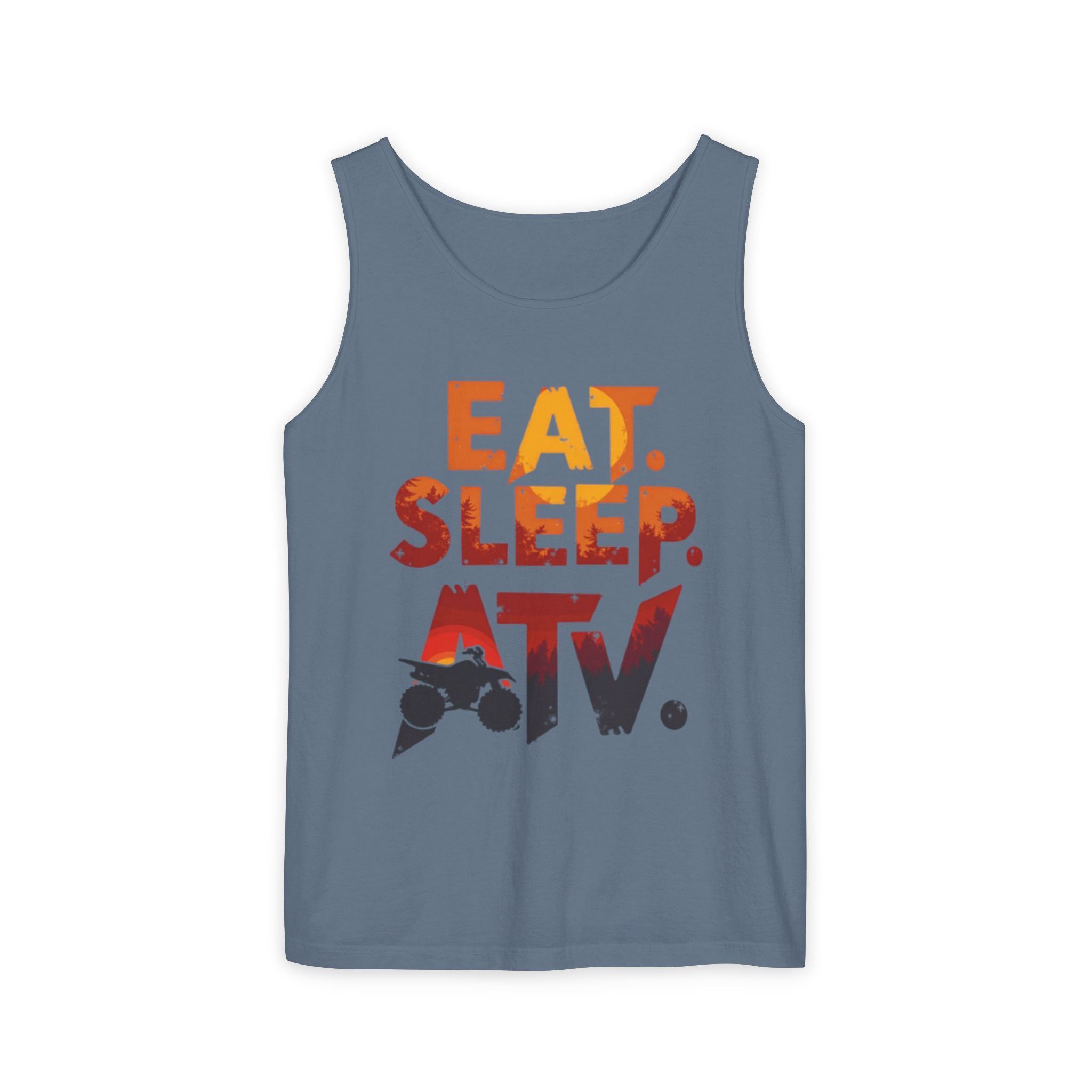 Eat Sleep ATV Tank Top — Off-Road Riding Graphic Tank
