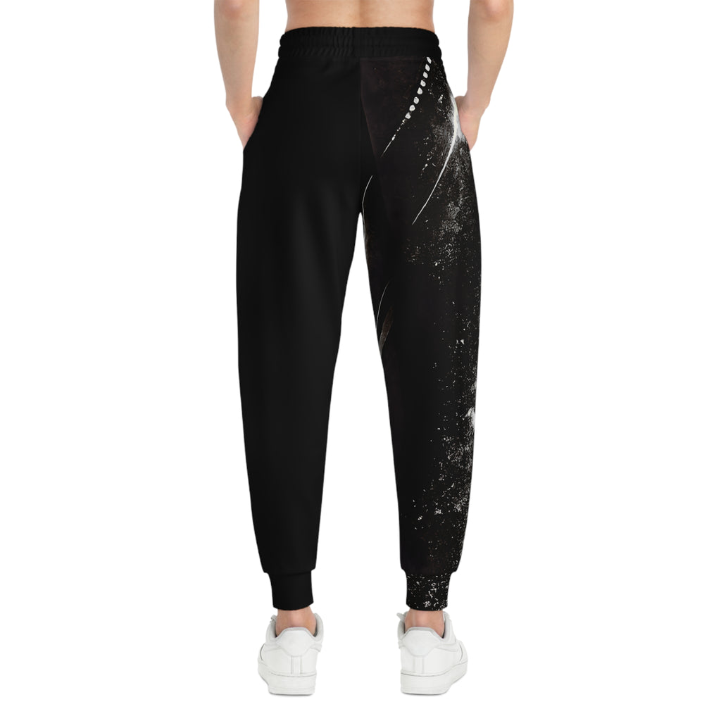 Dirtista Graphic Joggers – Black Athletic Sweatpants with Bold Script