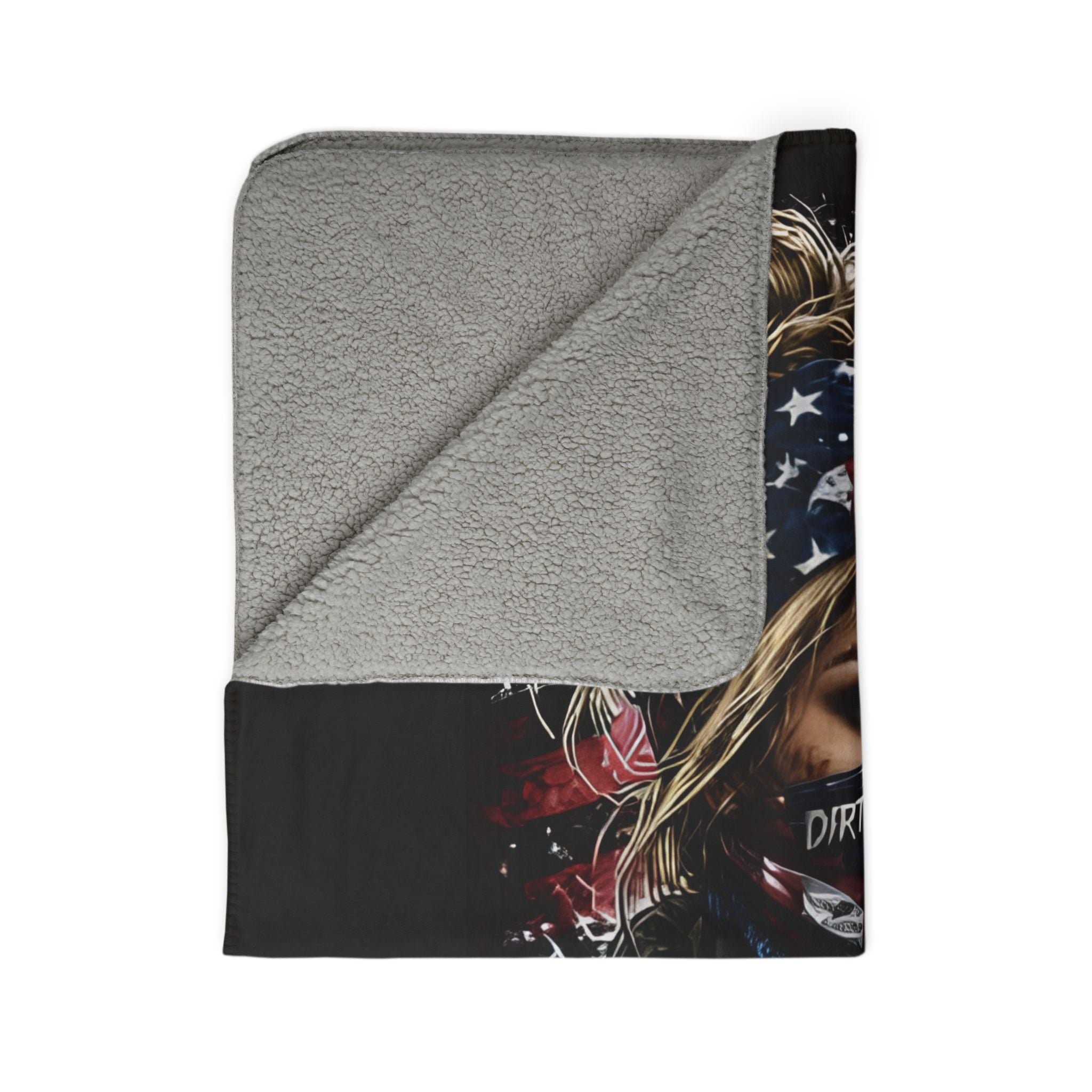 Dirtista "Freedom. Dirt. Adventure." Sherpa Fleece Blanket | Patriotic Women's ATV & UTV Throw Blanket