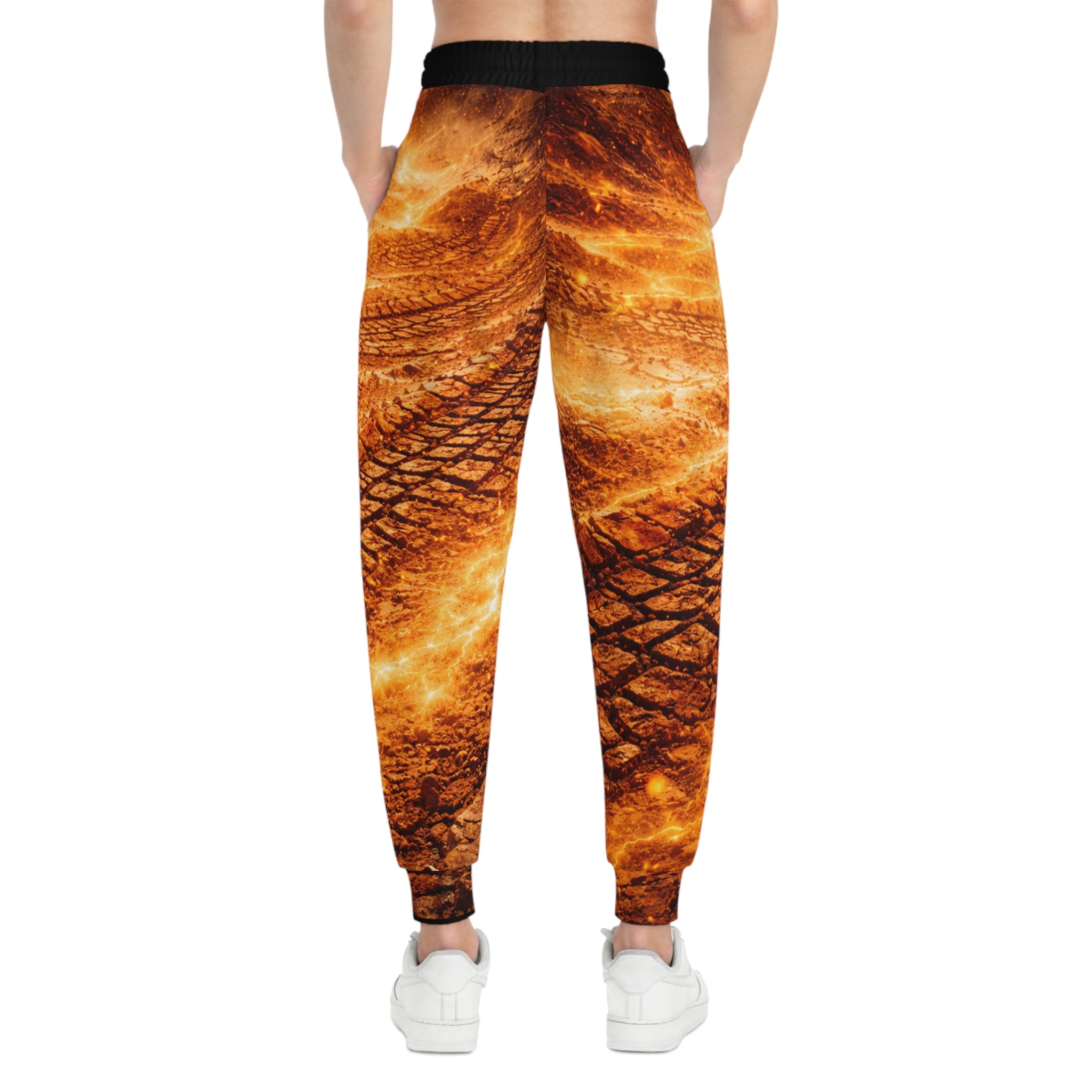 Fiery Tire-Track Athletic Joggers