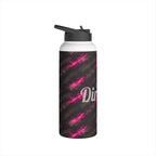 Dirtista Tire & Hot Pink Galaxy Stainless Steel Water Bottle