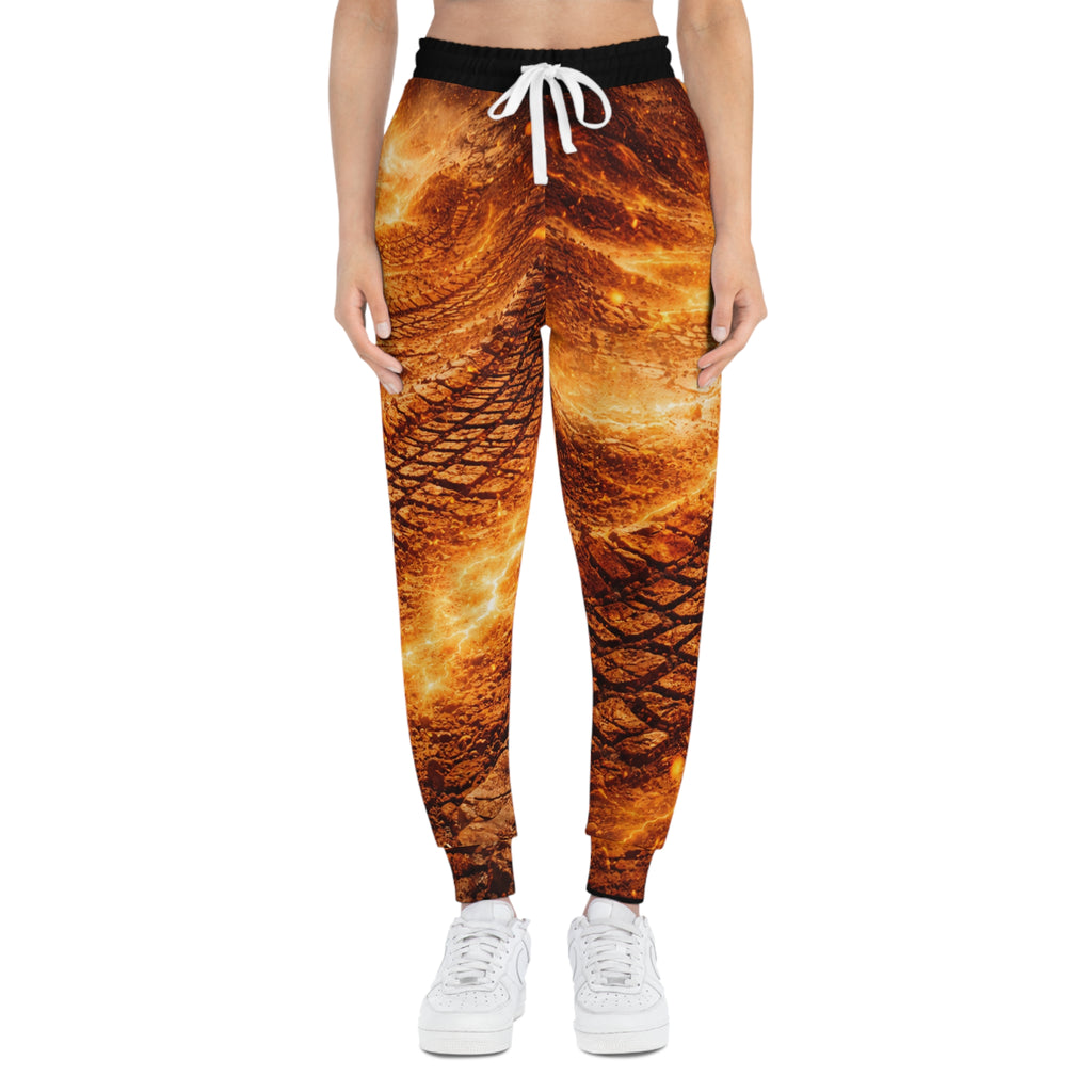 Fiery Tire-Track Athletic Joggers