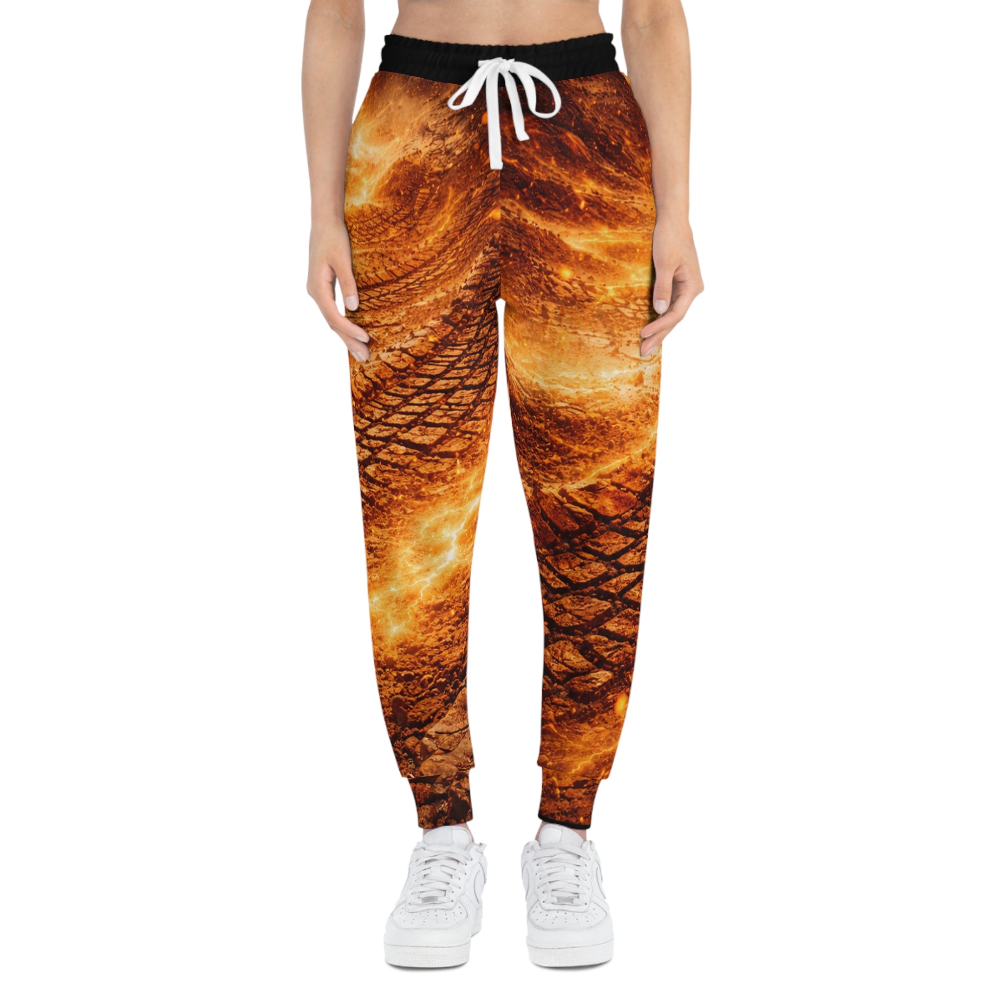 Fiery Tire-Track Athletic Joggers