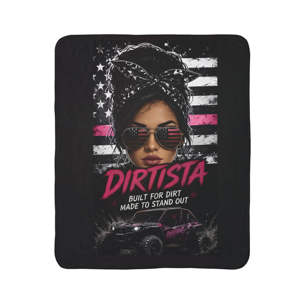 Dirtista "Built for Dirt. Made to Stand Out." Sherpa Fleece Blanket | Women's ATV & UTV Throw Blanket