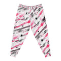 Pantalon de jogging athlétique rose effet éclaboussure de peinture