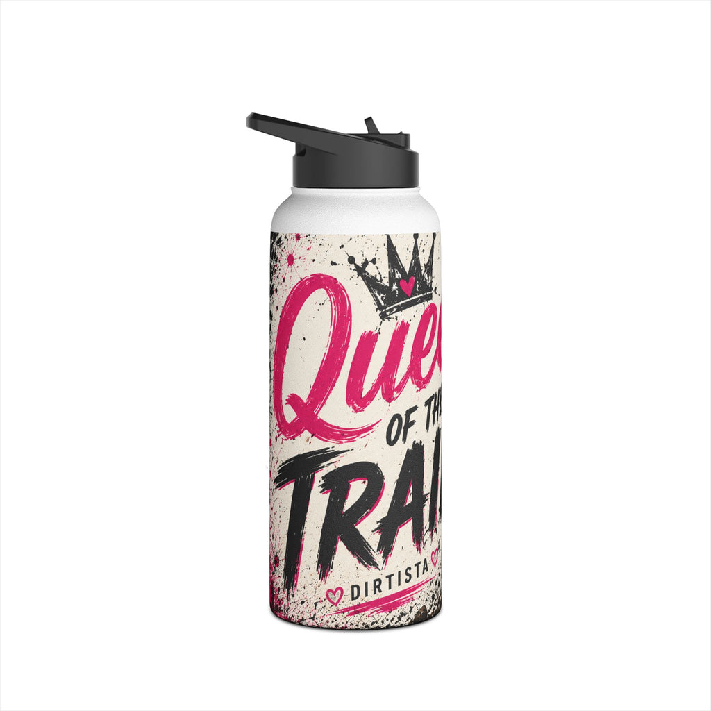 Motocross Queen Stainless Steel Water Bottle — 'Queen of the Trails' Pink Off‑Road Design