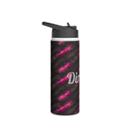 Dirtista Tire & Hot Pink Galaxy Stainless Steel Water Bottle