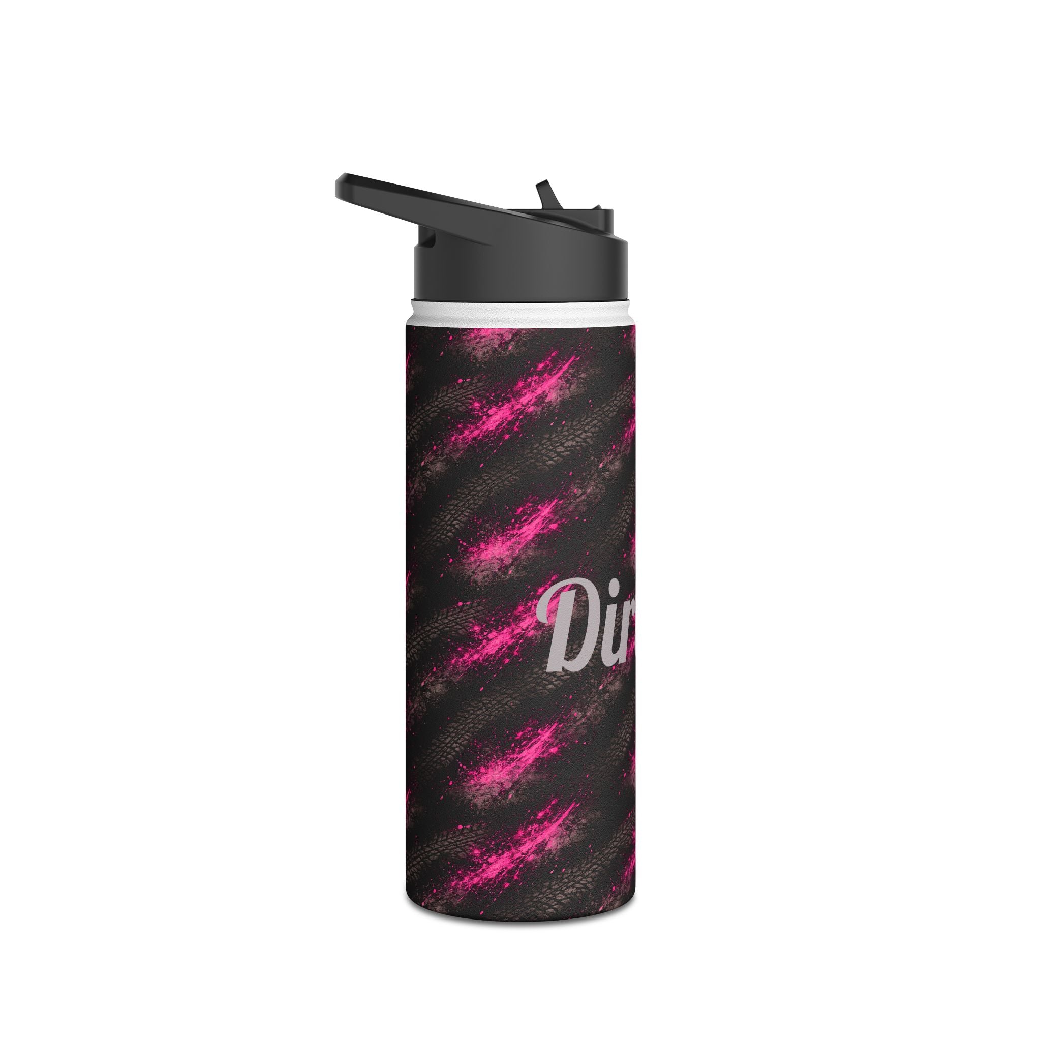 Dirtista Tire & Hot Pink Galaxy Stainless Steel Water Bottle