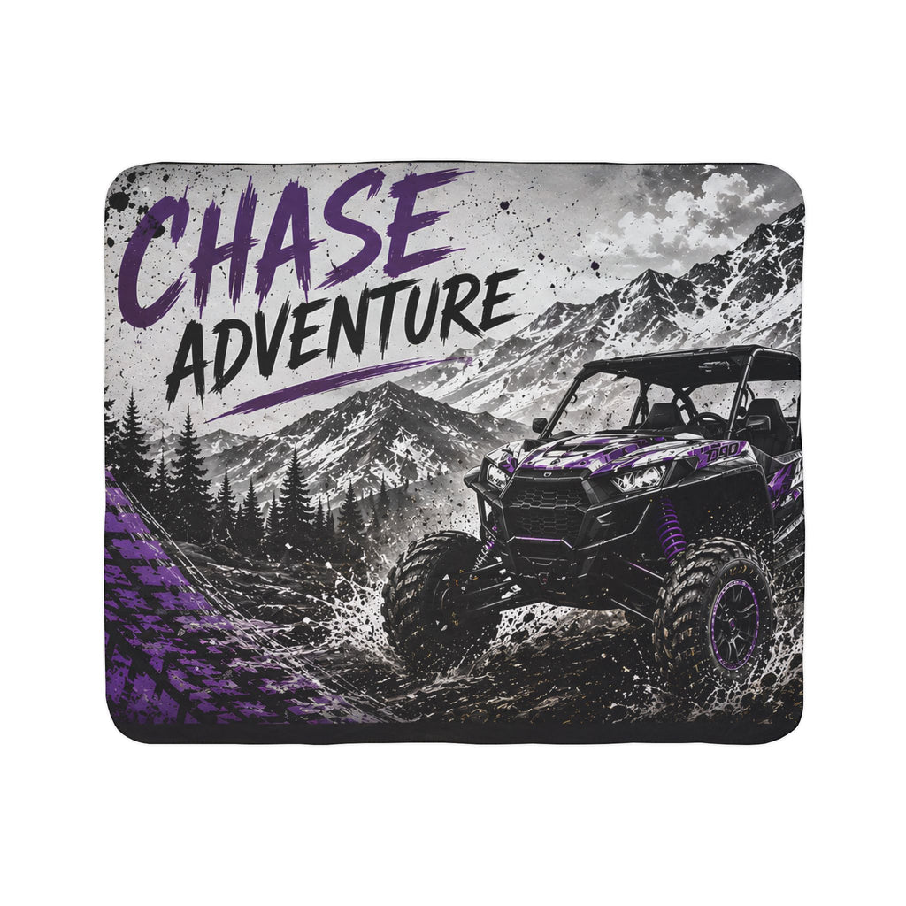 Chase Adventure Sherpa Fleece Blanket | Purple UTV Throw