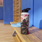 Motocross Queen Stainless Steel Water Bottle — 'Queen of the Trails' Pink Off‑Road Design
