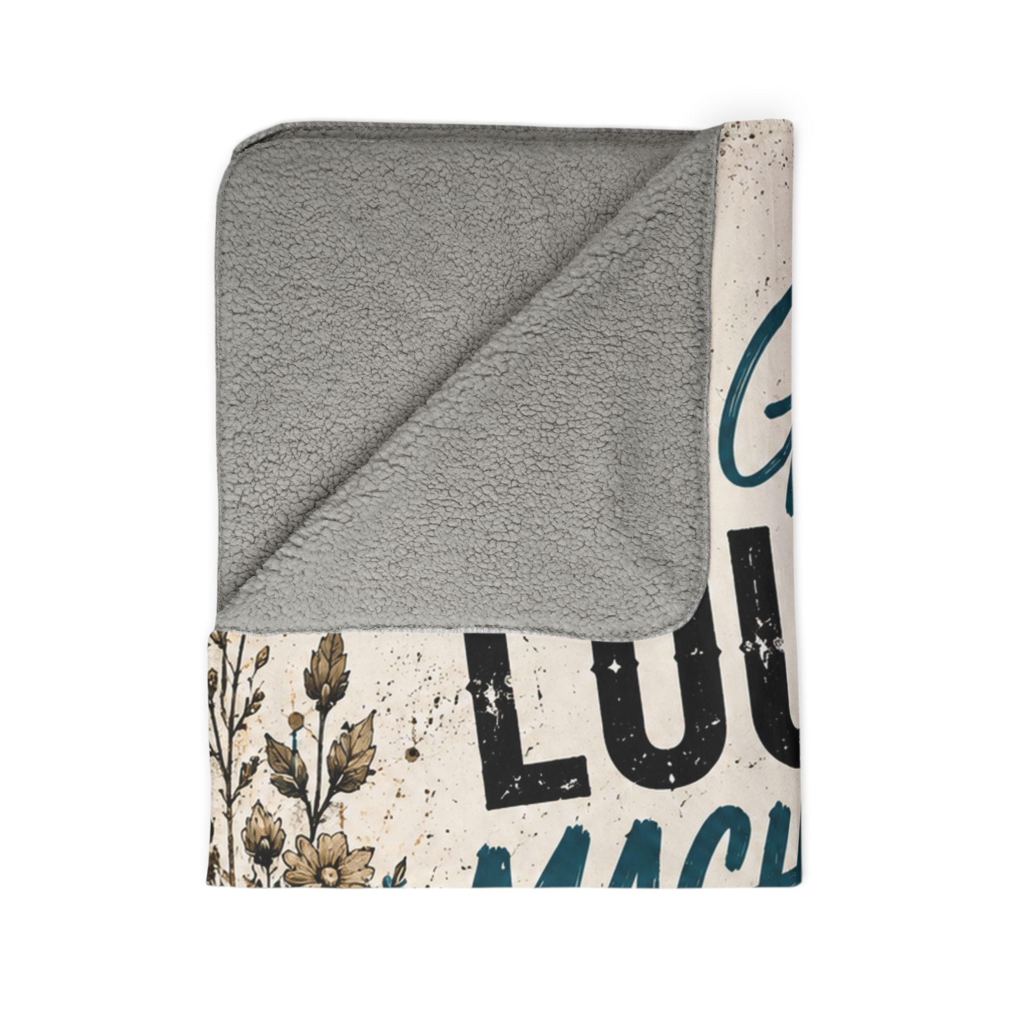 Soft Girl. Loud Machine. Sherpa Fleece Blanket | Women's Off-Road ATV & UTV Throw Blanket | Dirtista