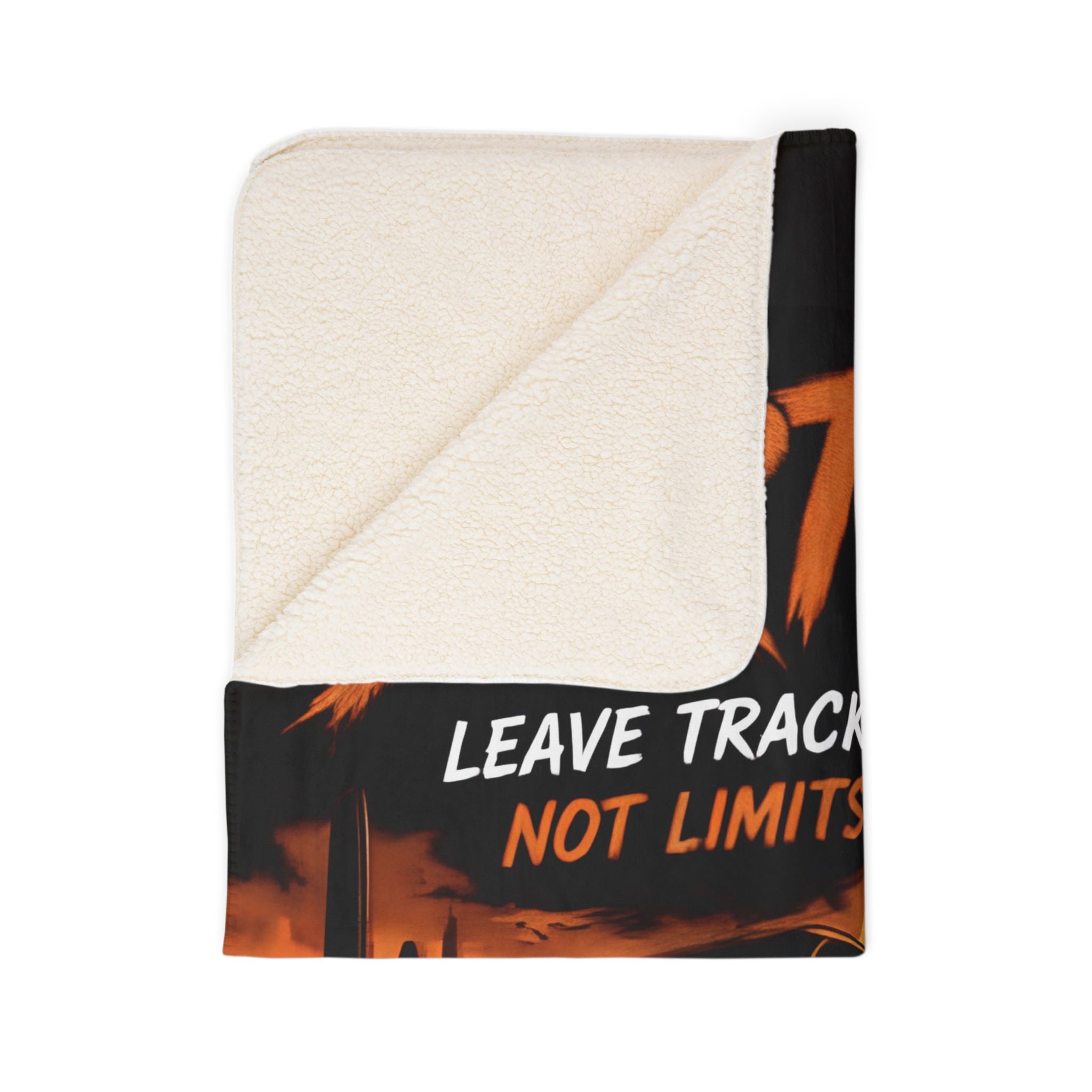 Dirtista "Leave Tracks. Not Limits." Sherpa Fleece Blanket | Desert Off-Road UTV Throw Blanket