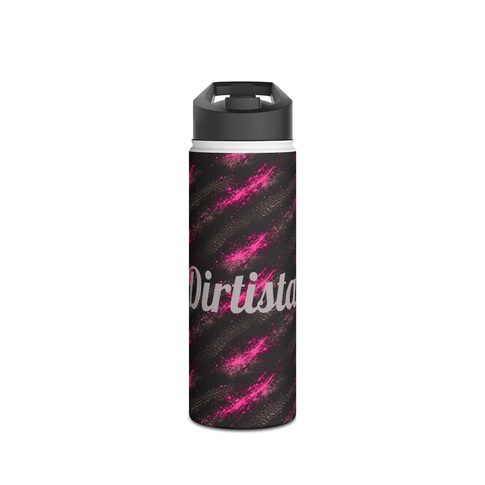 Dirtista Tire & Hot Pink Galaxy Stainless Steel Water Bottle