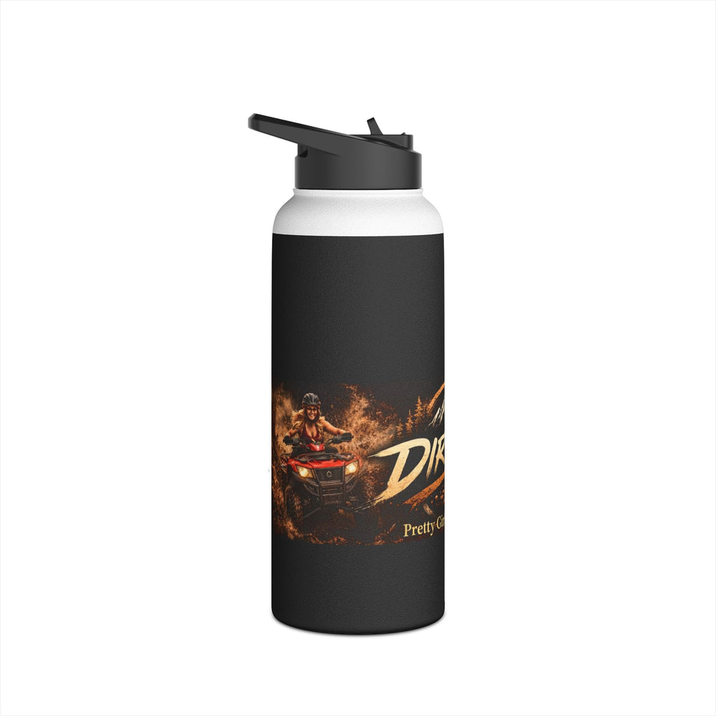 "Dirtista: Pretty Girls Ride Dirty" Off‑Road Stainless Steel Water Bottle