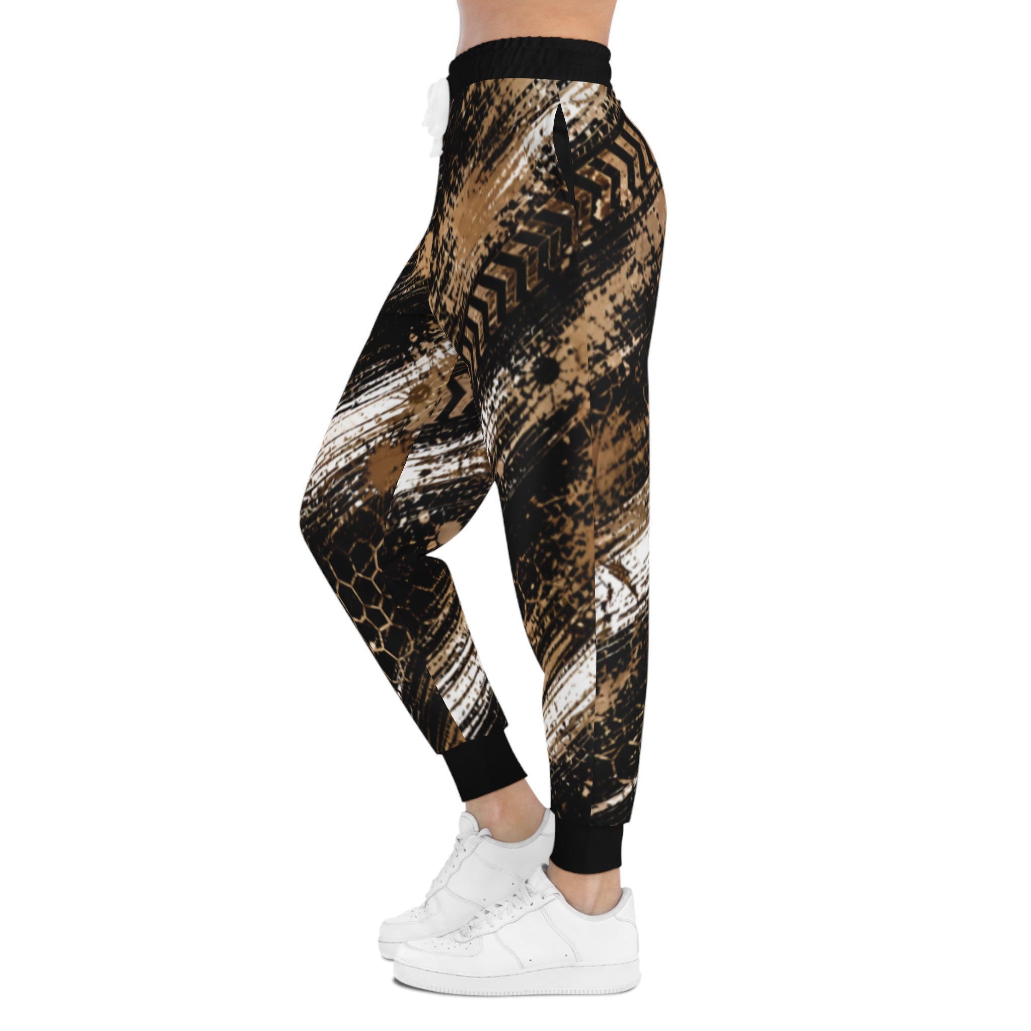 Mud Print Joggers with Tire Track & Grunge Camo