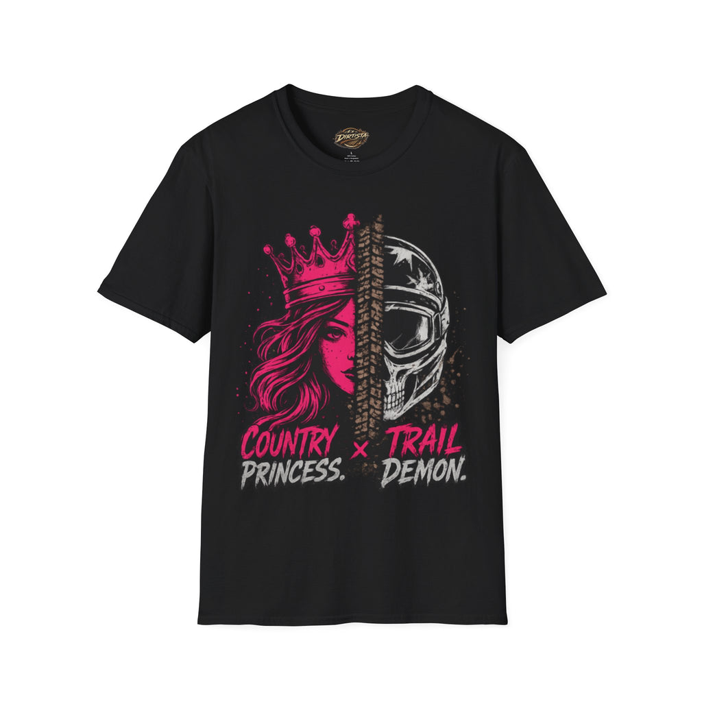 Country Princess x Skull Split-Face T-Shirt