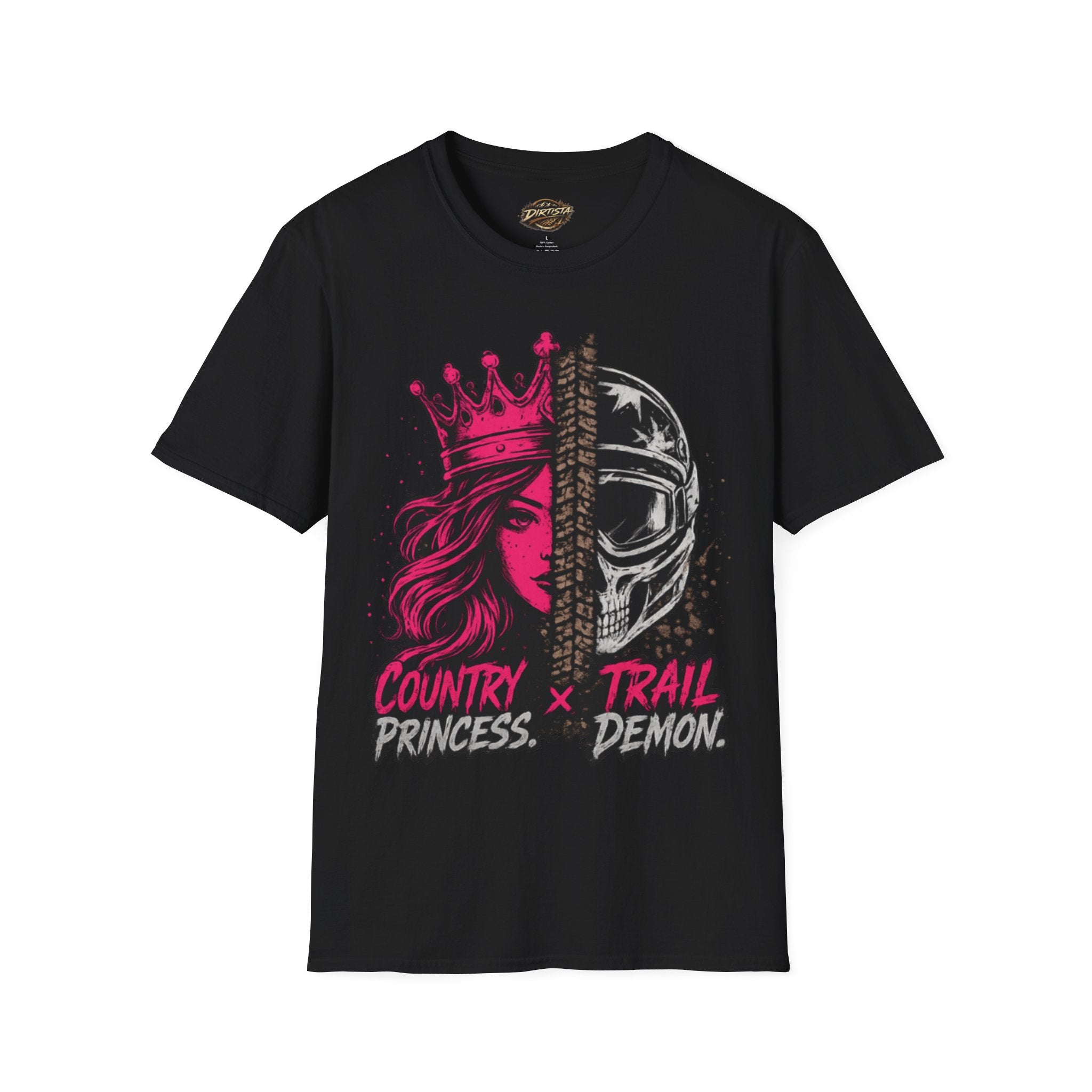 Country Princess x Skull Split-Face T-Shirt
