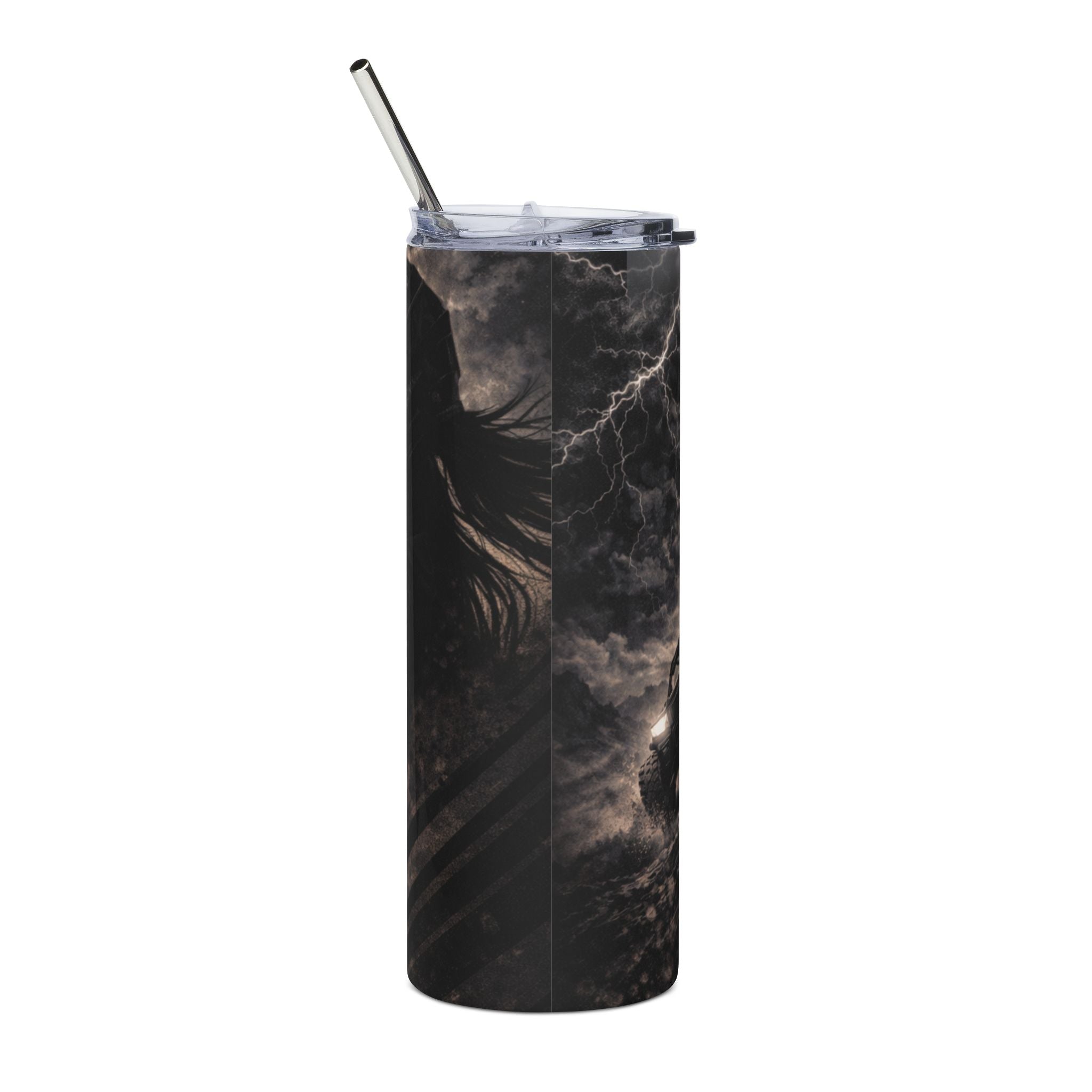 Moonlit Off-Road Truck Storm - 20oz Stainless Steel Tumbler