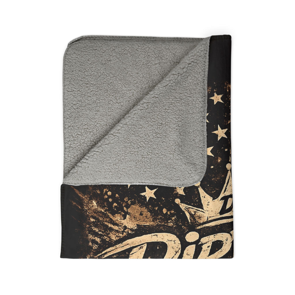 Dirtista Patriotic Sherpa Fleece Blanket | American Flag Off-Road Throw Blanket for Women
