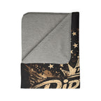 Dirtista Patriotic Sherpa Fleece Blanket | American Flag Off-Road Throw Blanket for Women