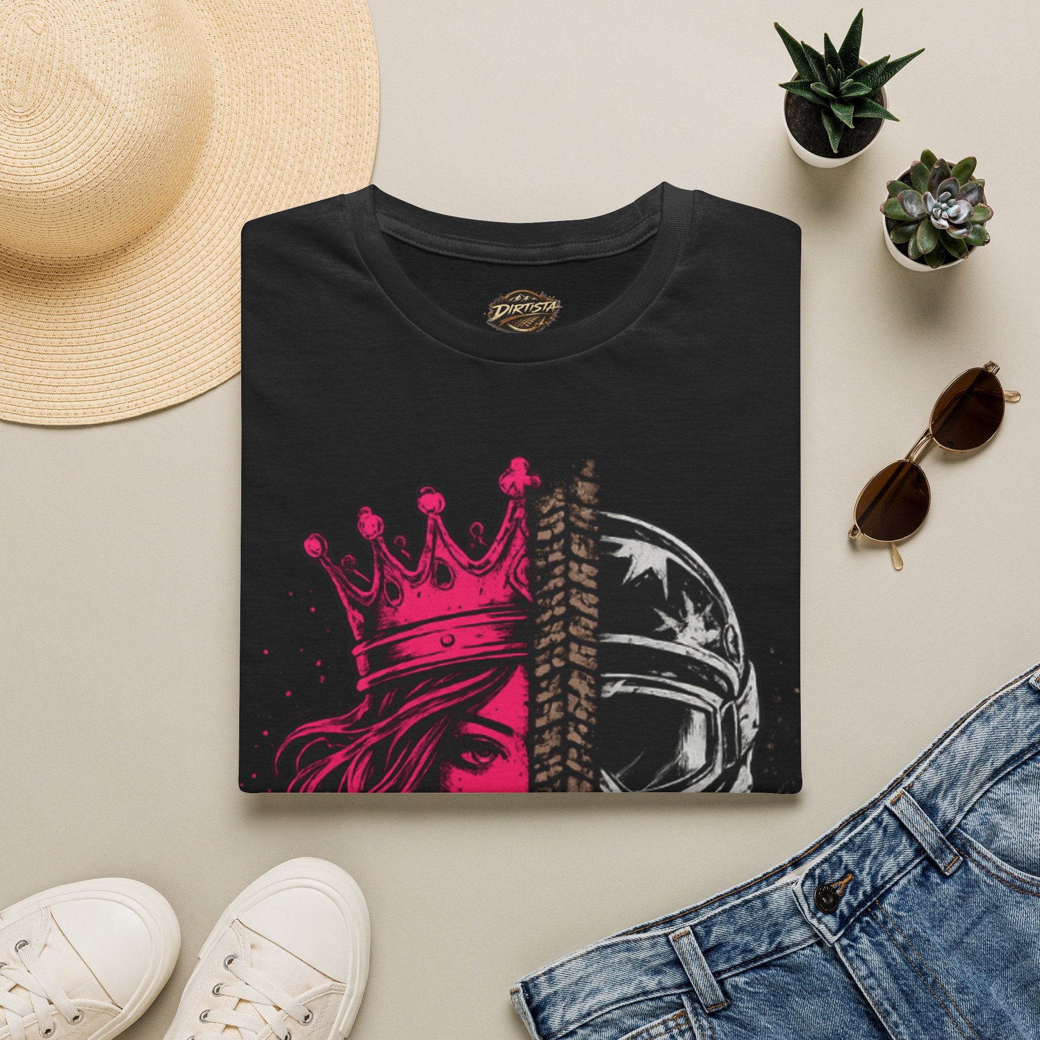 Country Princess x Skull Split-Face T-Shirt