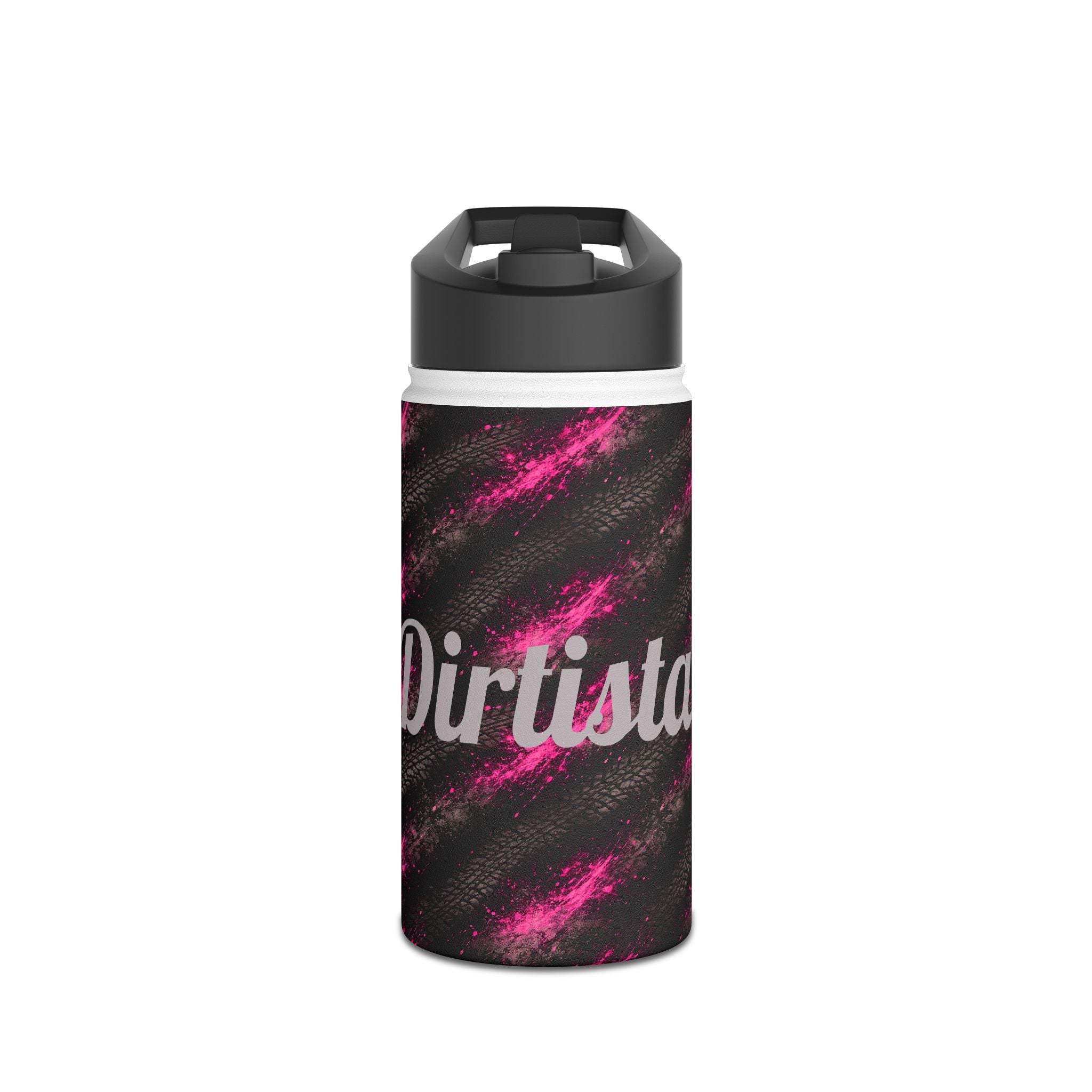 Dirtista Tire & Hot Pink Galaxy Stainless Steel Water Bottle