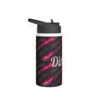 Dirtista Tire & Hot Pink Galaxy Stainless Steel Water Bottle