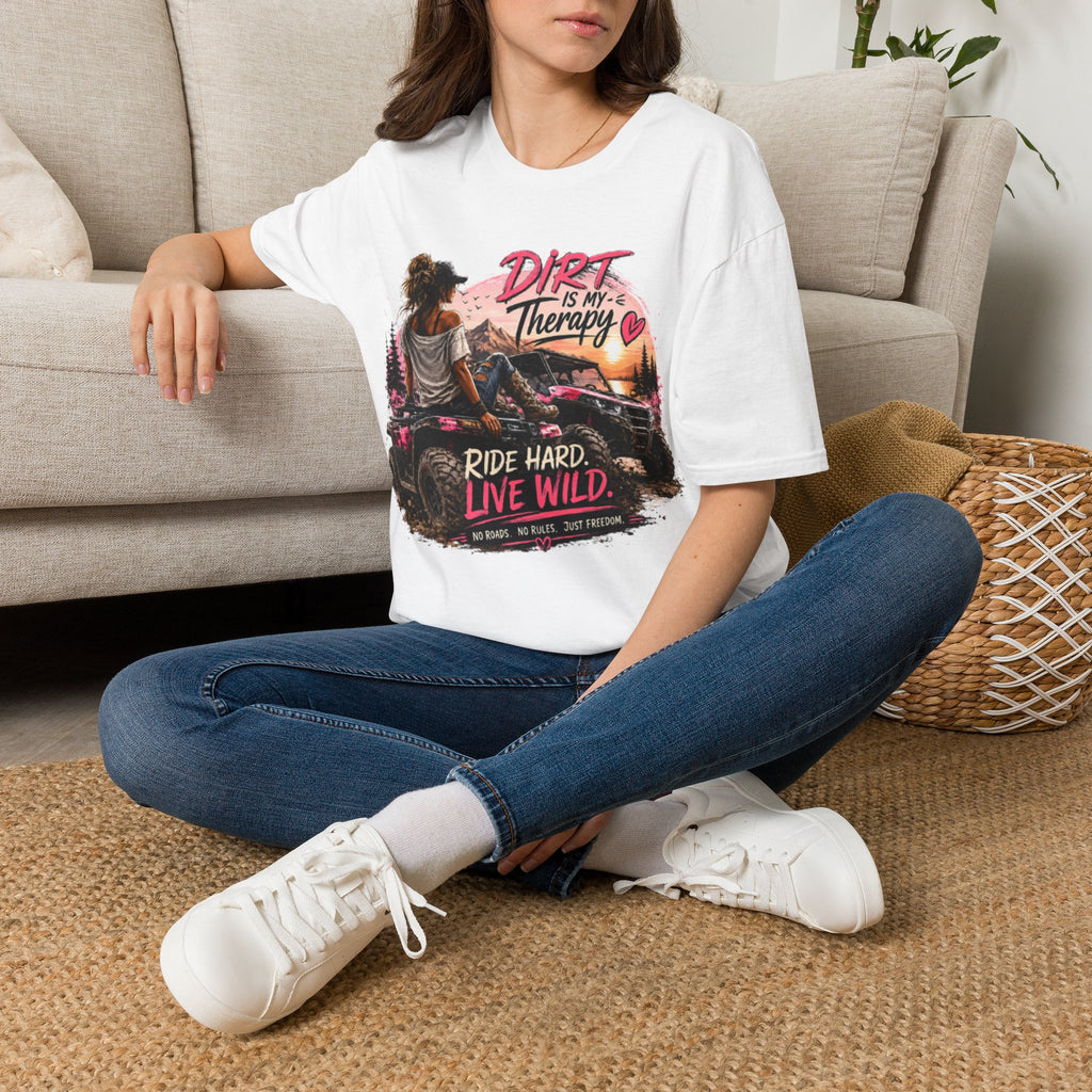 Dirt Is My Therapy T-Shirt — 'Ride Hard, Live Wild' Off-Road Adventure Tee