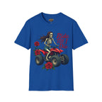 Ride Till I Die ATV T-Shirt — Skeleton Rider with Roses