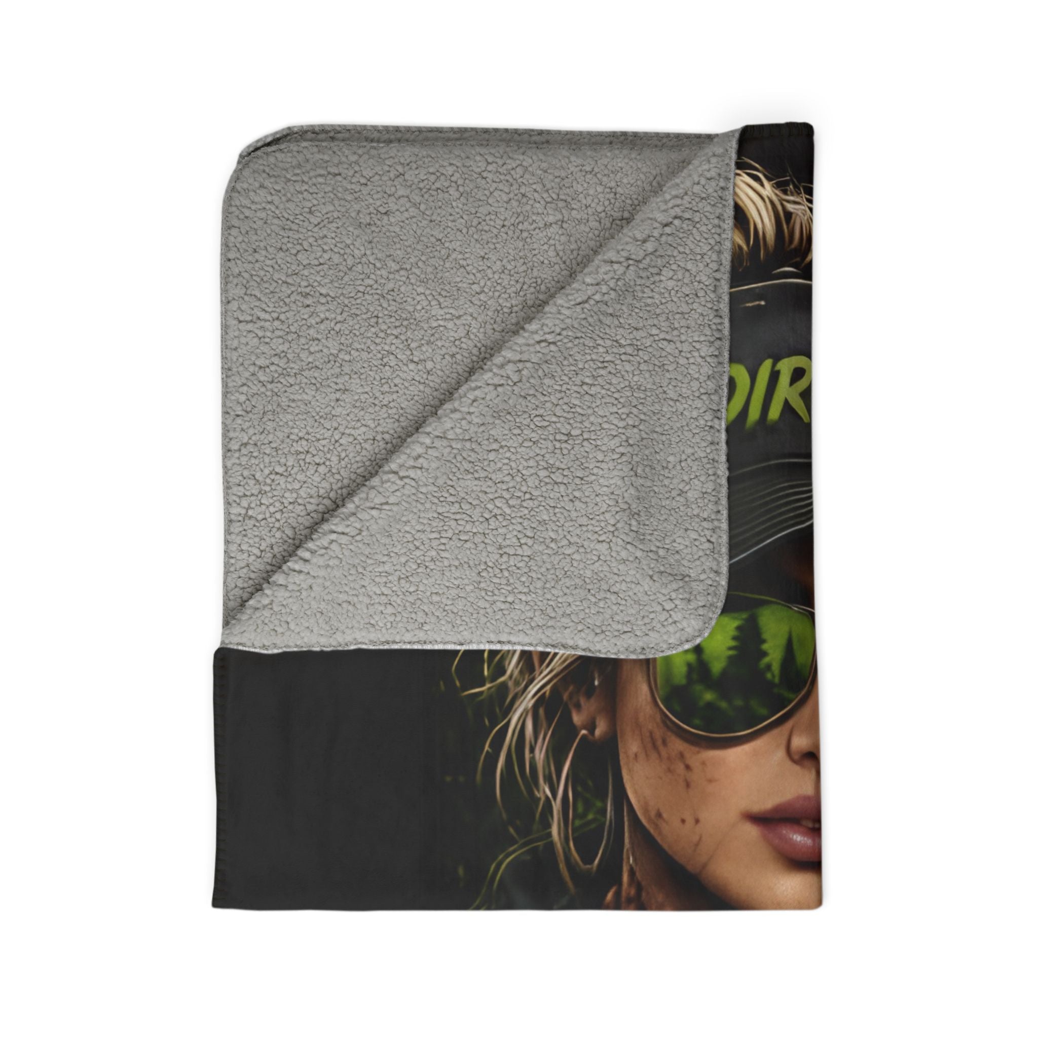 Dirtista "Eat. Sleep. Ride. Repeat." Sherpa Fleece Blanket | Women's ATV & UTV Throw Blanket