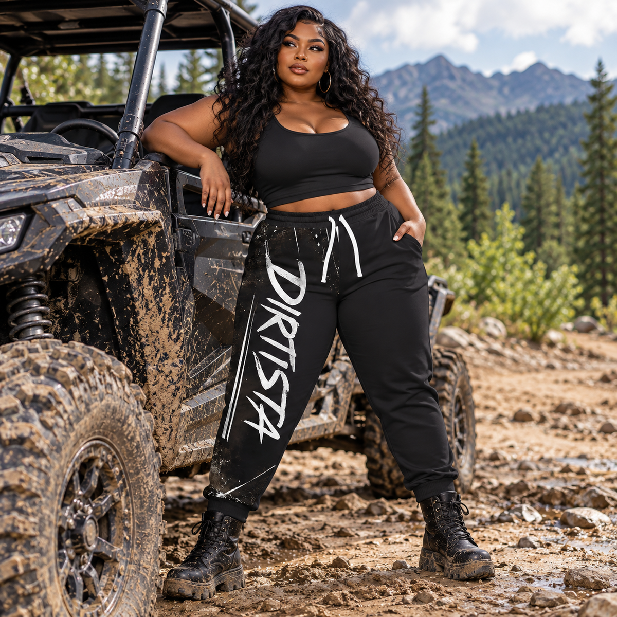 Blackout Dirtista Women’s ATV/UTV All-Over Print Joggers – Dirtista