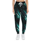 Teal Neon Tire-Track Athletic Joggers