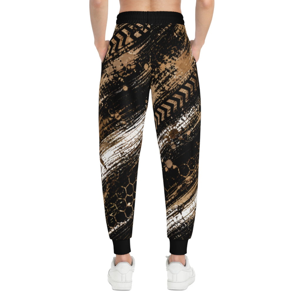Mud Print Joggers with Tire Track & Grunge Camo
