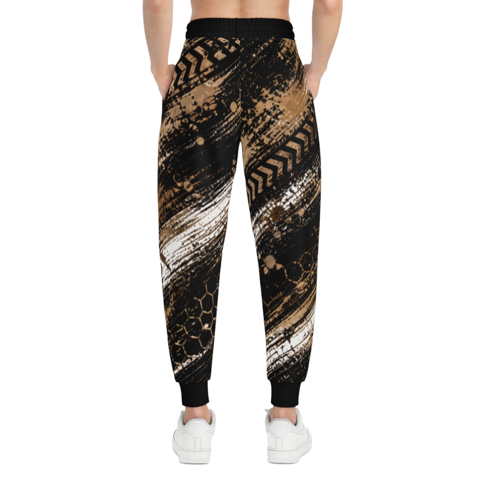 Mud Print Joggers with Tire Track & Grunge Camo
