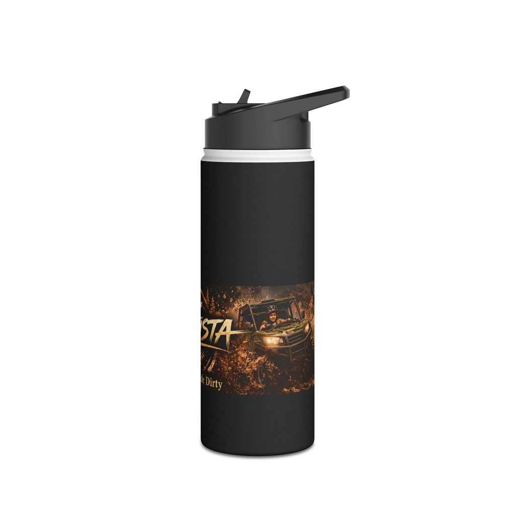 "Dirtista: Pretty Girls Ride Dirty" Off‑Road Stainless Steel Water Bottle