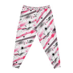 Pink Paint-Splash Athletic Joggers