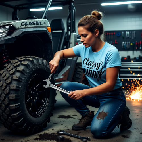 Classy But Muddy Damen ATV Shirt | Dirtista