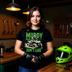 Muddy Hair Don't Care ATV T-Shirt