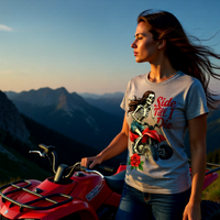 Ride Till I Die ATV T-Shirt — Skeleton Rider with Roses