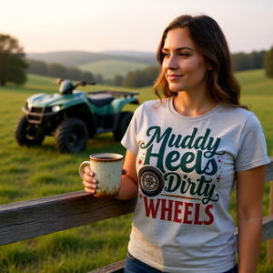 Muddy Heels Dirty Wheels T-Shirt