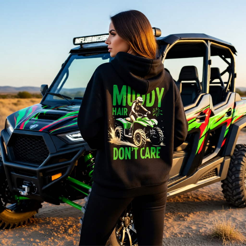 Muddy Hair Don't Care ATV Hoodie