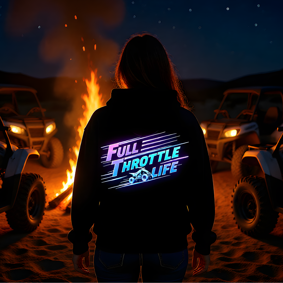 Full Throttle to Life Hoodie — Racing Graphic Pullover