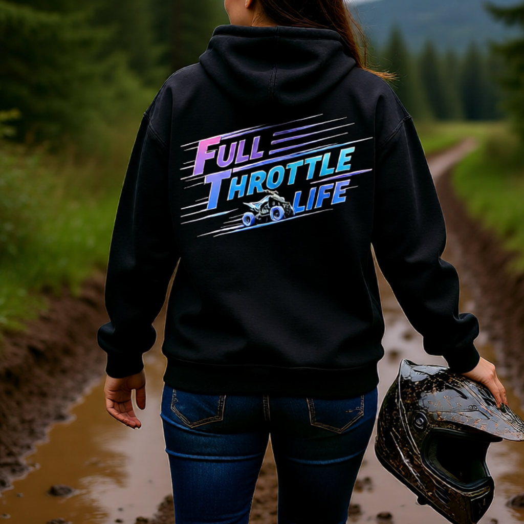 Full Throttle to Life Hoodie — Racing Graphic Pullover