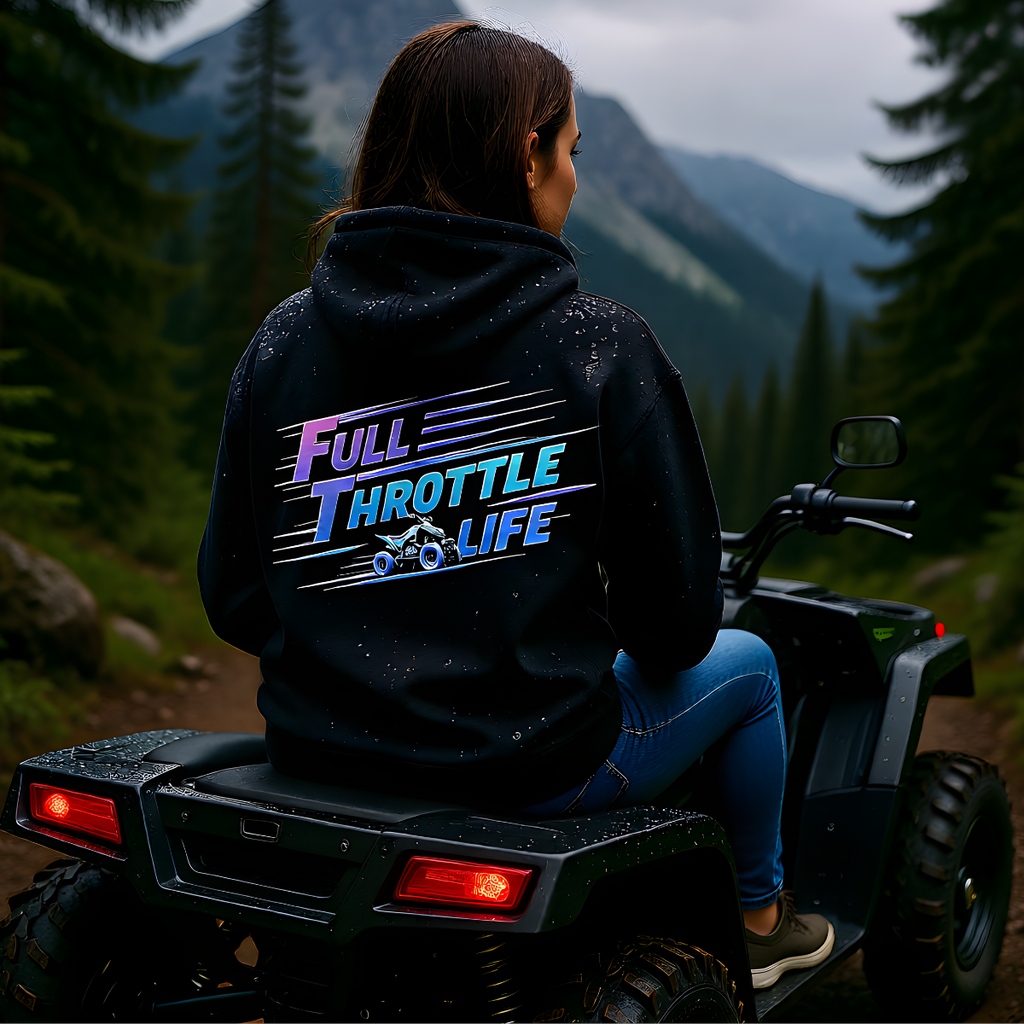 Full Throttle to Life Hoodie — Racing Graphic Pullover