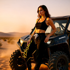 Dirtstar Athletic Joggers — Black & Gold Racing Graphic Sweatpants