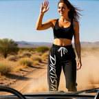 Dirtista Graphic Joggers – Black Athletic Sweatpants with Bold Script