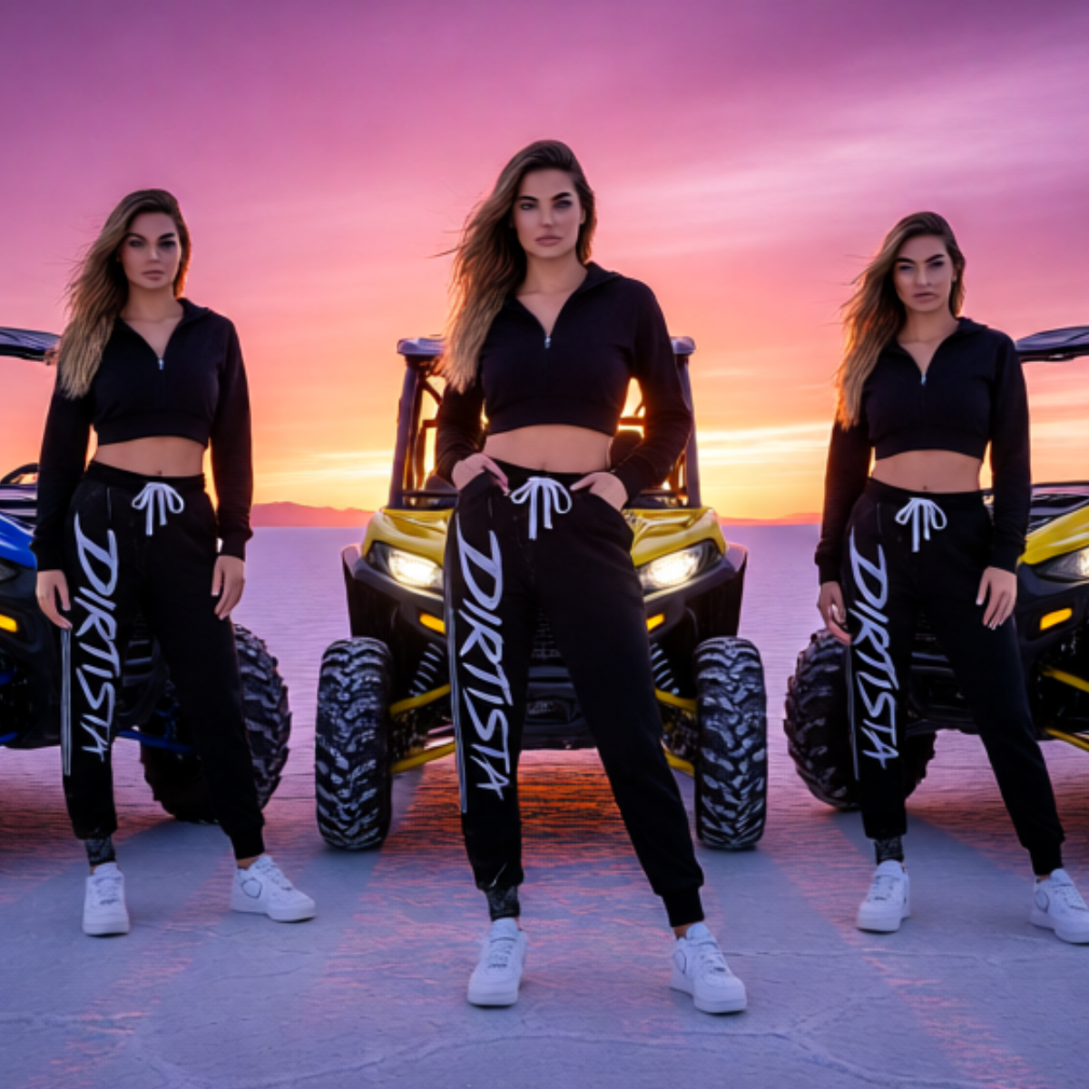 Dirtista Graphic Joggers – Black Athletic Sweatpants with Bold Script